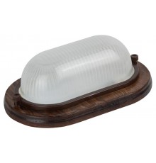 Светильник пылевлагозащищенный под лампу для ЖКХ НБО 04-60-021 КАНТРИ (дерево), пл-н стекло, 60Вт, Е27, 220В, IP54  Б0048248  ЭРА