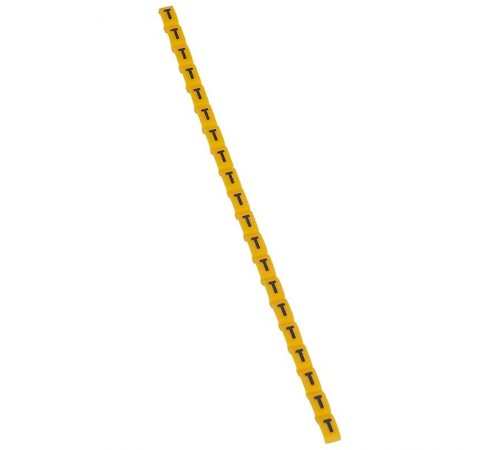 Маркер Duplix - чёрная маркировка на желтом фоне - заглавная буква T  038429  Legrand