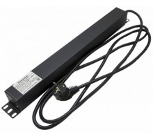 Блок розеток для 19" шкафов  SHE19-10IEC-S-2.5EU, гориз., 10 розеток IEC 320 C13, 10A, 250В, 3х1.5мм2, длина 2.5м, вилка Schuko426781Hyperline