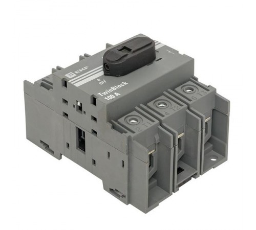 Рубильник 100A 3P c рукояткой управления для прямой установки TwinBlock  tb-100-3p-f  EKF