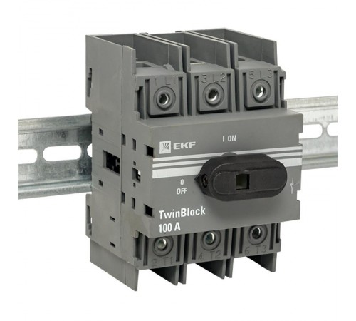 Рубильник 100A 3P c рукояткой управления для прямой установки TwinBlock  tb-100-3p-f  EKF