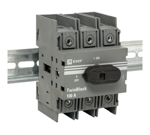 Рубильник 100A 3P c рукояткой управления для прямой установки TwinBlock  tb-100-3p-f  EKF