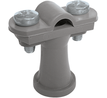 Держатель проводника круглого 6-10 мм серый, высота 38 мм, пластик91102Ezetek