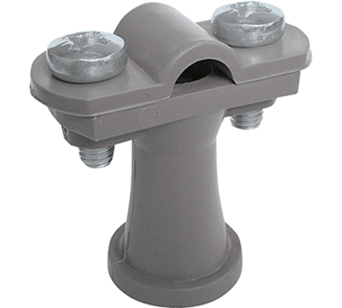 Держатель проводника круглого 6-10 мм серый, высота 38 мм, пластик91102Ezetek