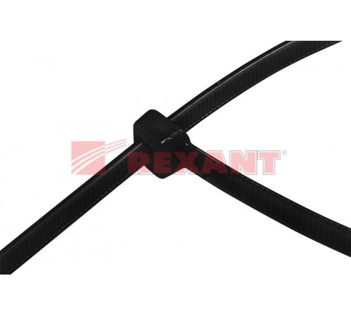 Стяжкa нейлоновая 400 x 7,6 мм, черная (упак. 100 шт)  07-0401-8  REXANT