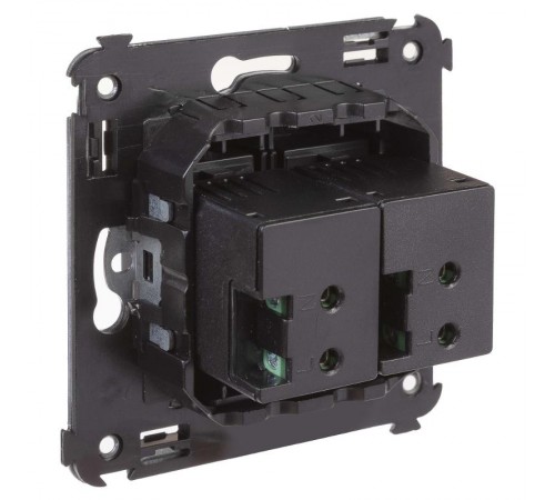 USB зарядное устройство в стену, "Avanti", "Черный матовый"  4412543  DKC