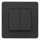 Blanca Антрацит С/У Выключатель 2-клавишный, 10А, 250B  BLNVS010506  SE