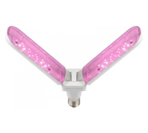 Фитолампа для растений светодиодная  GREEN LINE ФИТО-20W-PL-E27-GR 2-х лепестковая красно-синего спектра 20 Вт Е27  Б0064517  ЭРА