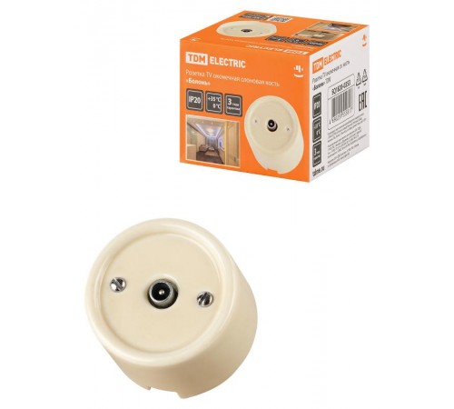 Розетка TV оконечная сл. кость "Болонь"  SQ1820-0353  TDM
