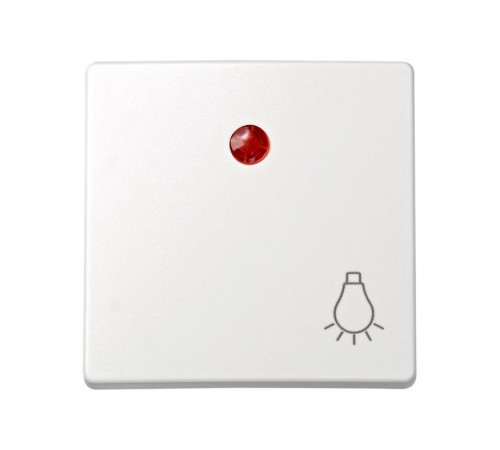 Simon 73 Клавиша для выключателя одноклавишного с подсветкой кнопочного с пиктограммой "лампа", S73 Loft, бел  73016-60  Simon