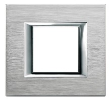 Axolute декоративные накладки прямоугольной формы, анодированные, цвет хром, на 2 модуля  HA4802CR  Legrand