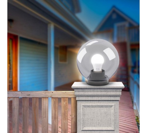 Светильник садово-парковый НТУ 01-60-202 без опоры, шар прозрачный D=200 mm  Б0048047  ЭРА