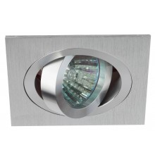 Светильник точечный встраиваемый под лампу KL57А 50Вт MR16 серебро алюминиевый  Б0017258  ЭРА