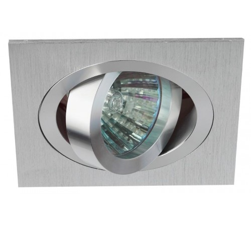 Светильник точечный встраиваемый под лампу KL57А 50Вт MR16 серебро алюминиевый  Б0017258  ЭРА