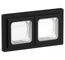 FLITE Рамка 2-местная IP55 Рпро-2-55-ФлЧ черный  FI-M20-32-55-K02  IEK