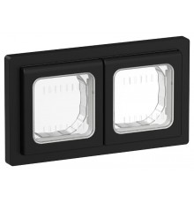 FLITE Рамка 2-местная IP55 Рпро-2-55-ФлЧ черный  FI-M20-32-55-K02  IEK