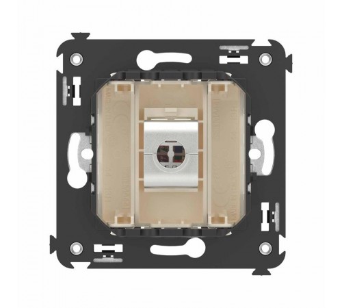 Компьютерная розетка RJ-45 без шторки в стену, кат.6 одинарная экранированная, "Avanti", "Ванильная дымка"  4405793  DKC