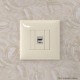 Компьютерная розетка RJ-45 без шторки в стену, кат.6 одинарная экранированная, "Avanti", "Ванильная дымка"  4405793  DKC