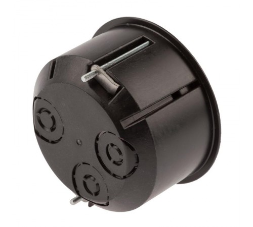 Коробка установочная для полых стен саморезы металл лапки черная IP20 KUP-73-45-m-black  Б0052724  ЭРА