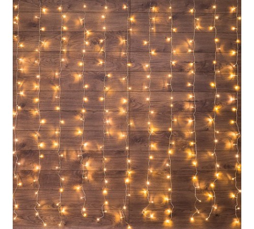 Гирлянда Светодиодный Дождь 3х2 м, свечение с динамикой, прозрачный провод, 230 В, цвет теплый белый  235-092  NEON-NIGHT