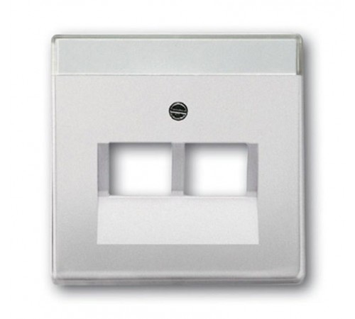 Плата центральная (накладка) для 2-постовой телекоммуникационной розетки 0214, 0215, 0217, 0218, серия pur/стал  1710-0-3764   2CKA001710A3764  ABB