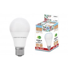 Лампа светодиодная НЛ-LED230-A60-10 Вт-230 В-6500 К-Е27, (60х106 мм), Народная  SQ0340-1628  TDM