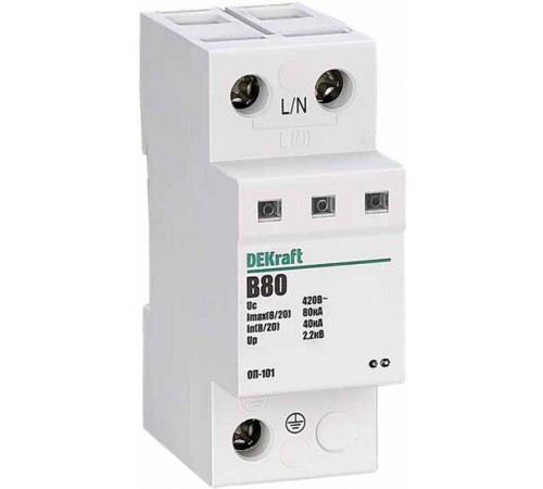 Ограничитель перенапряжений 1P 80кА B 420В ОП-101  18019DEK  DEKraft