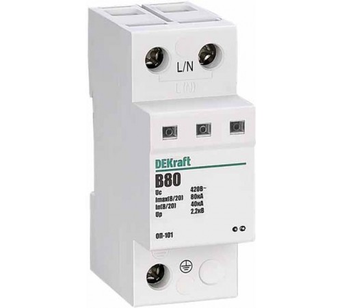 Ограничитель перенапряжений 1P 80кА B 420В ОП-101  18019DEK  DEKraft