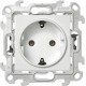 Simon 24 Белый Розетка 2К+З  Push&Go  2420434-030  Simon