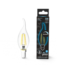 Лампа светодиодная LED 5Вт E14 220В 4100К свеча на ветру, диммируемая  104801205-D  Gauss