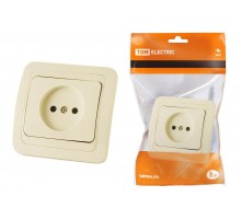 Розетка 2П 10А сл. кость "Валдай"  SQ1804-0107  TDM