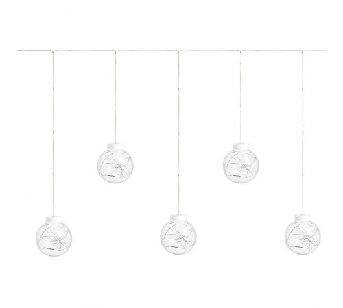Гирлянда "бахрома с шариками" USB 200 LED мульти, длина 3*0,8м, IP20, сетевой шнур 2м в комплекте , CL592  41643  FERON