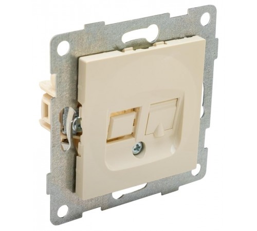 Ugra Розетка телефонная RJ12, одинарная, СУ, беж  С11Т1-003  GUSI Electric