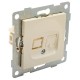 Ugra Розетка телефонная RJ12, одинарная, СУ, беж  С11Т1-003  GUSI Electric