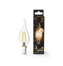 Лампа светодиодная Black LED Filament Свеча на ветру E14 7W 550lm 2700K step dimmable  104801107-S  Gauss
