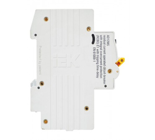 Выключатель автоматический дифференциального тока АД12MS 2п 50А C 100мА тип A (3 мод)  MAD123-2-050-C-100  IEK