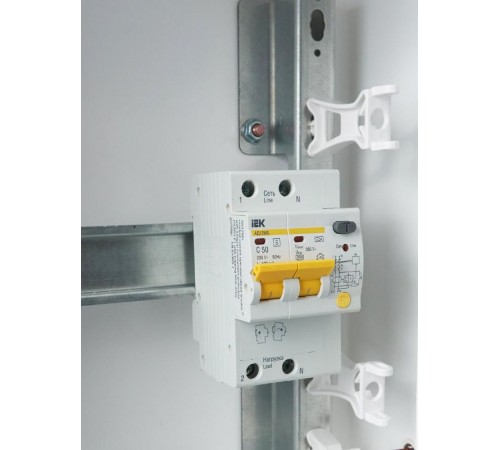 Выключатель автоматический дифференциального тока АД12MS 2п 50А C 100мА тип A (3 мод)  MAD123-2-050-C-100  IEK