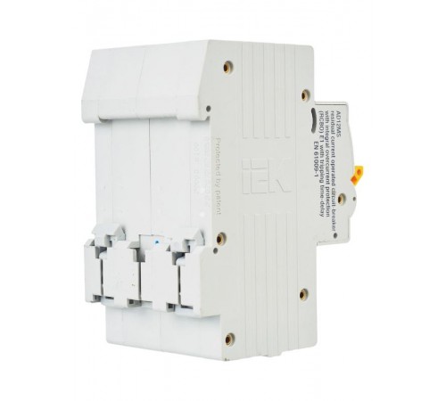 Выключатель автоматический дифференциального тока АД12MS 2п 50А C 100мА тип A (3 мод)  MAD123-2-050-C-100  IEK