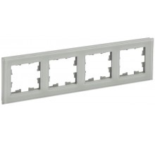 BRITE Рамка 4-ая РУ-4-2-БрД стекло дымчатый  BR-M42-G-K30  IEK