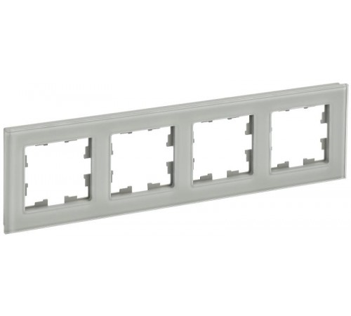 BRITE Рамка 4-ая РУ-4-2-БрД стекло дымчатый  BR-M42-G-K30  IEK