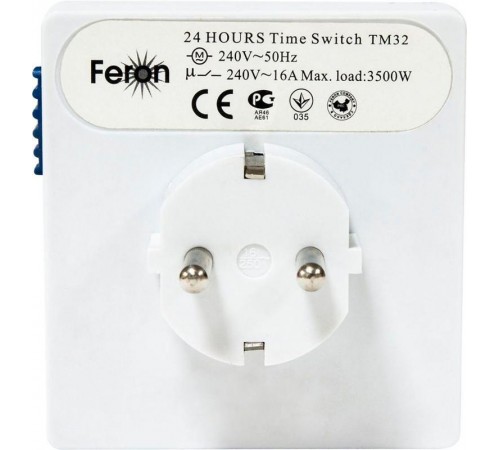 Розетка с таймером TM32/61923 суточная мощность 3500W/16A  23203  Feron