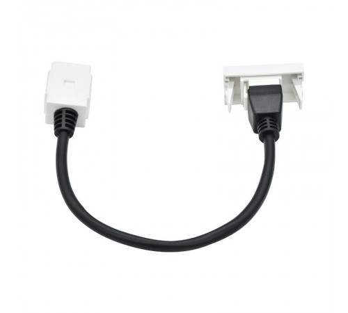PRIMER РКМ-10-00-П Розетка HDMI M/M (1 модуль) белая  PR-KK40D-RH-0-1-K01  IEK