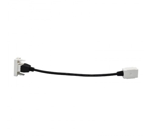 PRIMER РКМ-10-00-П Розетка HDMI M/M (1 модуль) белая  PR-KK40D-RH-0-1-K01  IEK