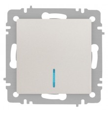 Выключатель Intro Accent 6-102-06 с подсветкой, 10А-250В, IP20, СУ, AL/CU, перламутр  Б0063467  Intro