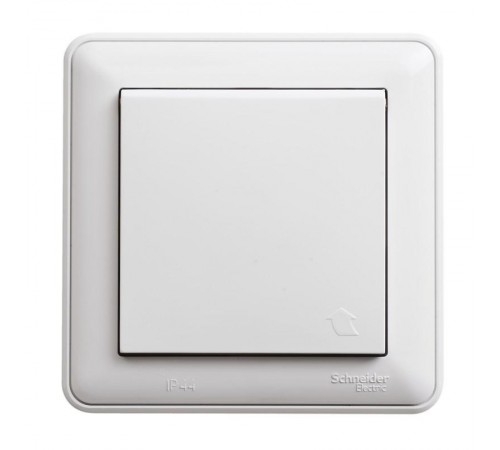 W59 Aqua Белый Розетка с заземлением с крышкой с защитными шторками IP44 (в сборе)  RS16-152B-18  SE