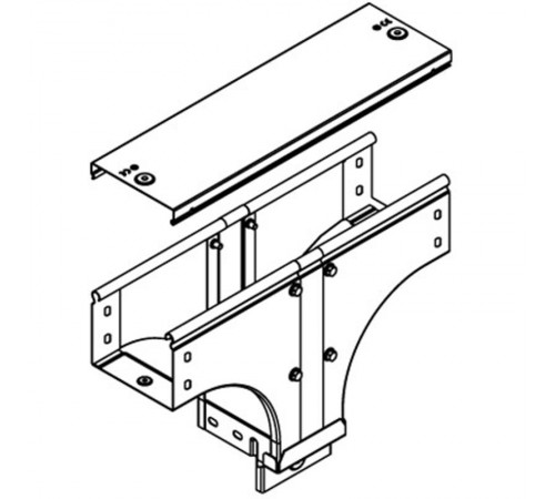 Крышка TDSR на ответвитель Т-образный верт. переходник 200/100,цинк-ламельная  38401ZL  DKC