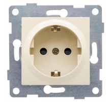 Ugra Розетка 1-ой с/з с з/ш, СУ , 16А, 250В, беж  С11Р4-003  GUSI Electric