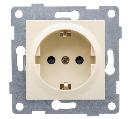 Ugra Розетка 1-ой с/з с з/ш, СУ , 16А, 250В, беж  С11Р4-003  GUSI Electric