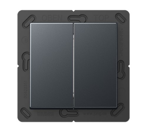 Радиопередатчик Bluetooth Low Energy 4 канала; термопласт; матовый антрацит; A500  BLEA595ANM  Jung