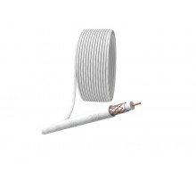 ЭРА Кабель коаксиальный RG-6U, 75 Ом, Cu/(оплётка Cu 64%), PVC, цвет белый, бухта 100 м  Б0044603  ЭРА